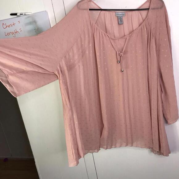 Catherine Tops Womens 5X 4 Piece Bundle Popover Button Downs Red Polka Dot White - Picture 3 of 15